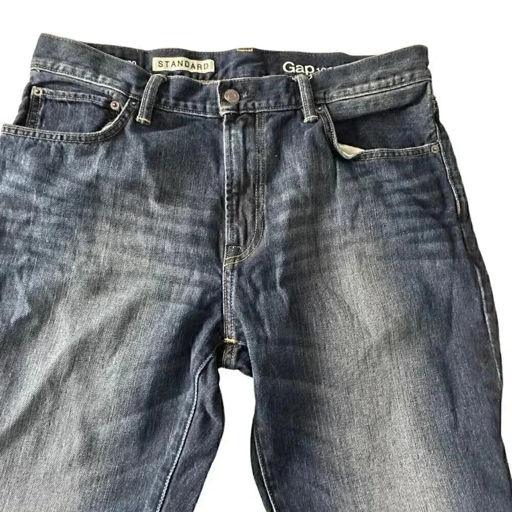 1969 GAP 34 X 30 MEN’S STANDARD FIT DISTRESSED JEANS measures - Picture 3 of 11